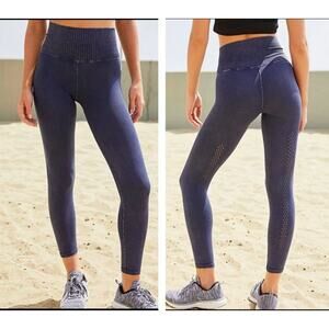 FREE PEOPLE HIGH-RISE 7/8 LENGTH GOOD KARMA LEGGINGS BLUE NWOT SIZE M/L